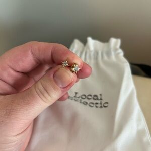 Local Eclectic Solid Gold Diamond Starlight Studs